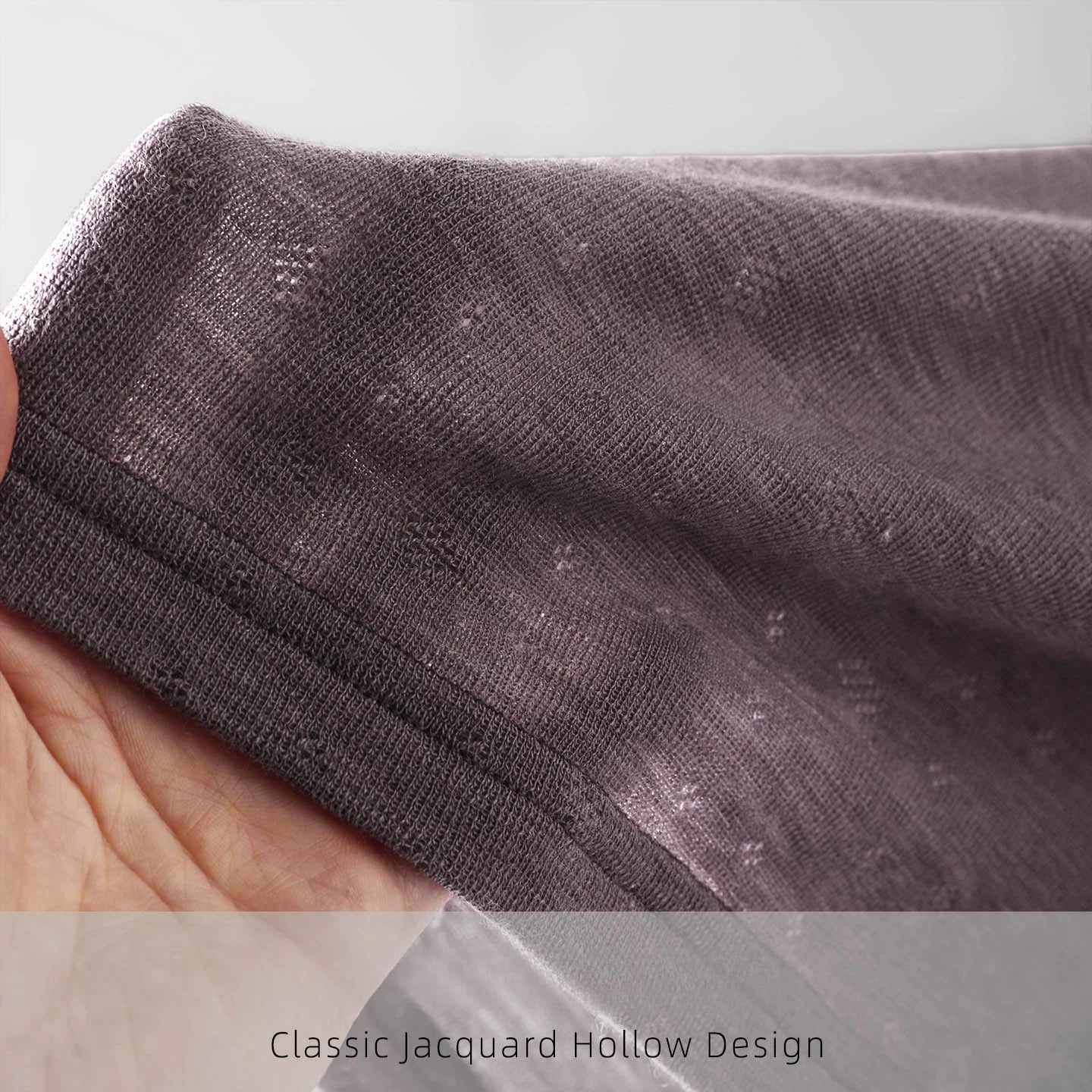 Men's 100% Merino Wool Base Layer Set Lightweight Thermal Underwear Long John Top and Bottom Comfortable Openwork Jacquard