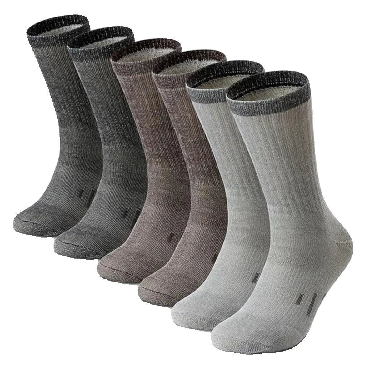 Mens 90% Merino Wool Crew Socks Thermal Warm Thickened Terry Socks for Winter Work Hiking Running Outdoor Plus Size 42-47
