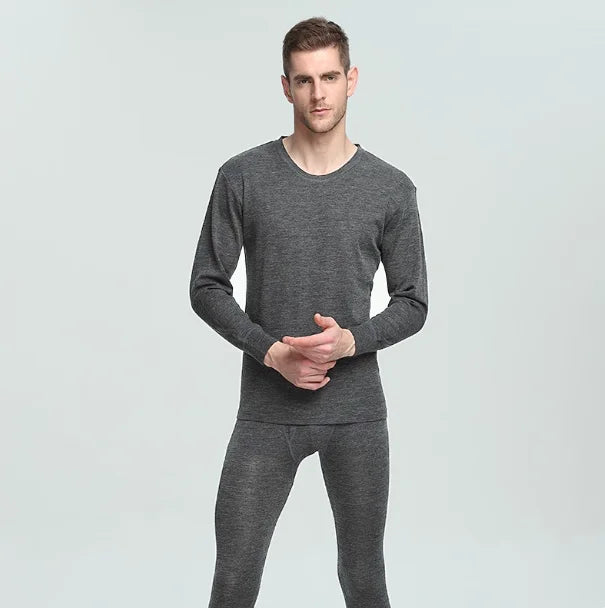 100% Merino Wool Winter Thermal Underwear Set Breathable 230G Midweight Base Layer Tops Pants Set Thermal Underwear Man