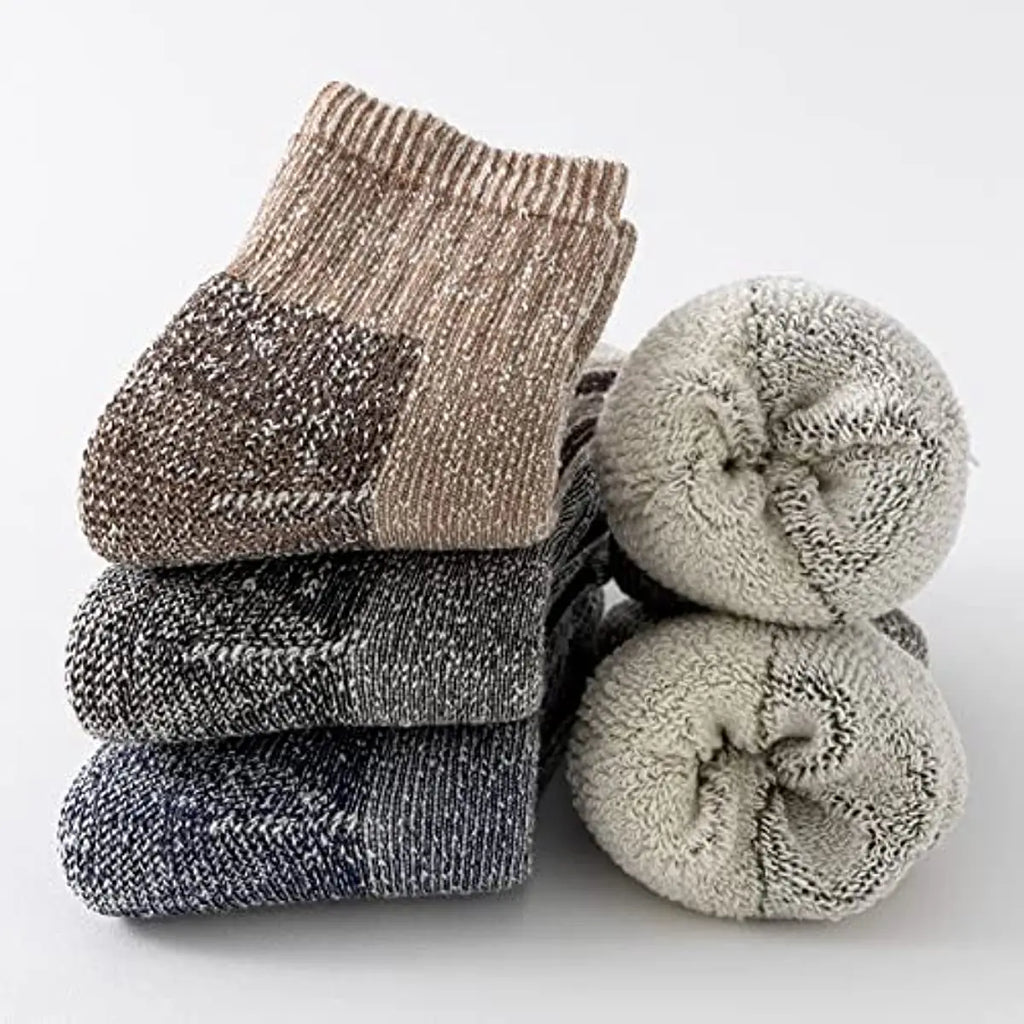 Unisex Merino Wool Ankle Hiking Socks Men Women Outdoor Thermal Warm Cushioned Quarter Sock Moisture Wicking Wool Men Socks