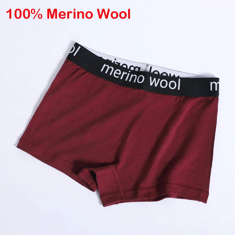 Women's 100% Merino Wool Boxershorts Wool Underwear Boy Shorts Everyday Weight Breathable Anti-Odor Yoga Fitness Sweatpants
