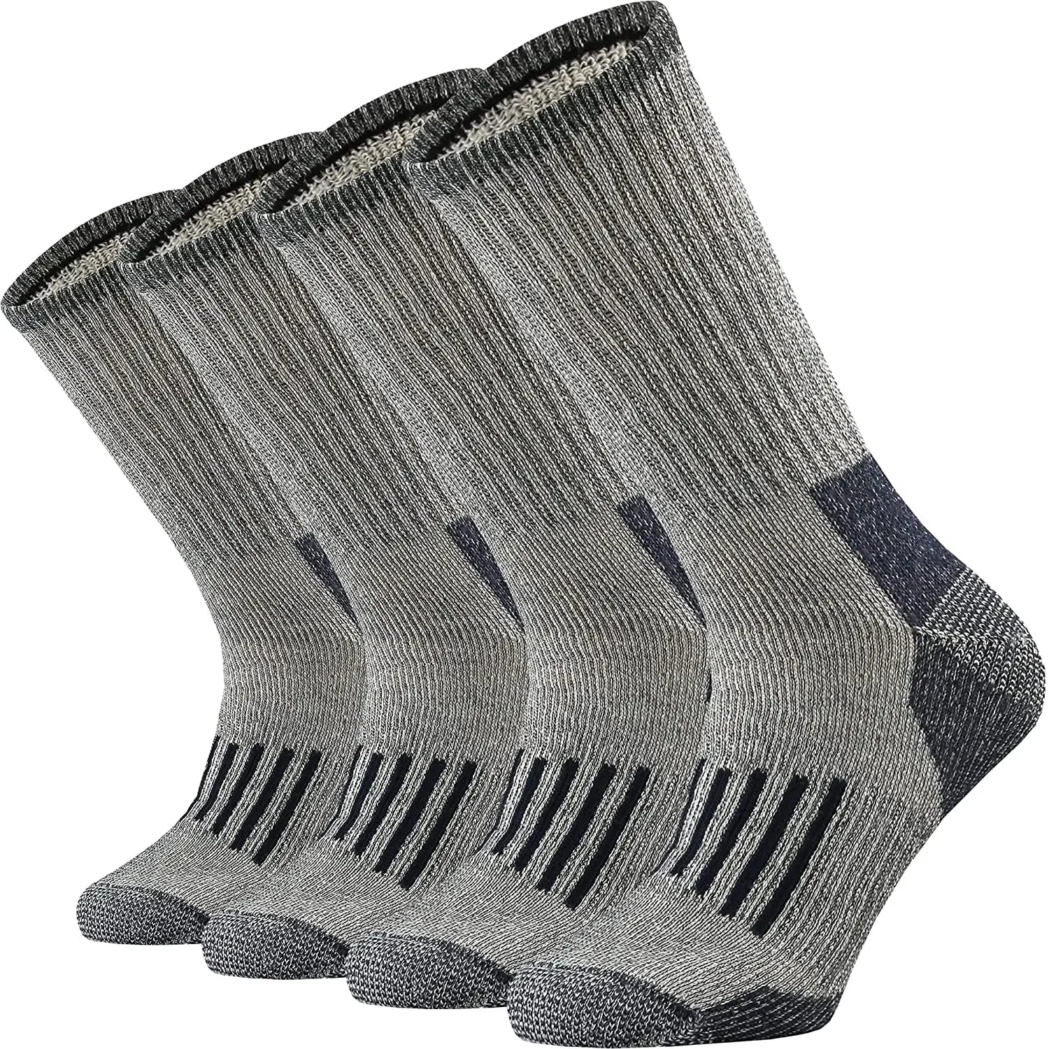 Men Merino Wool Hiking Socks 80% Merino Wool Anti Odor Thicken Hiking Cushion Crew Socks Men Merino Outdoor Thermal Socks