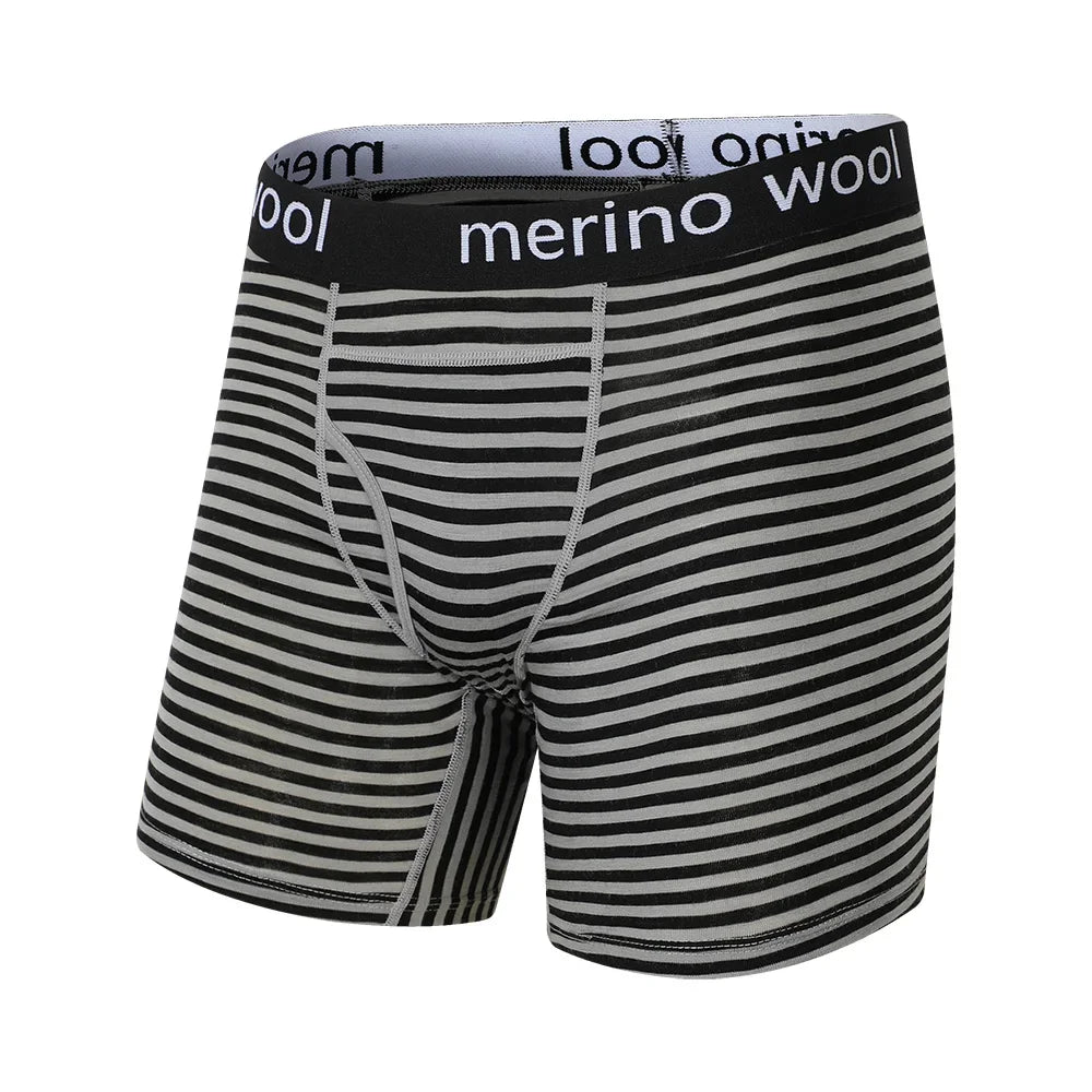Mens 100% Merino Wool Boxer Briefs Merino Wool Underwear Base Layer Man Merino Boxer Wicking Soft Comfy Breathable Moisture
