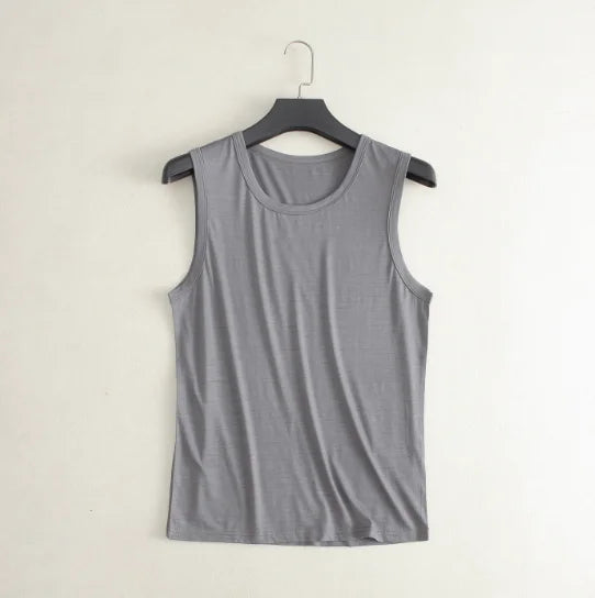 100% Merino Wool Tank Top Mens Merino Wool Men Tank Top Sleeveless Shirt Base Layer Wicking Breathable Anti-Odor Asian Size