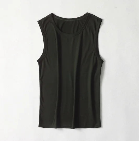 100% Merino Wool Tank Top Mens Merino Wool Men Tank Top Sleeveless Shirt Base Layer Wicking Breathable Anti-Odor Asian Size