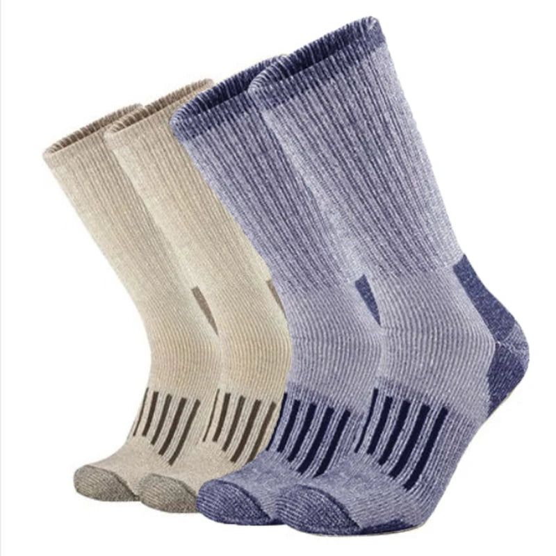 80% Merino Wool Socks For Men Women Thicken Warm Hiking Cushion Crew Socks Merino Wool Sports Socks Moisture Wicking Euro Size