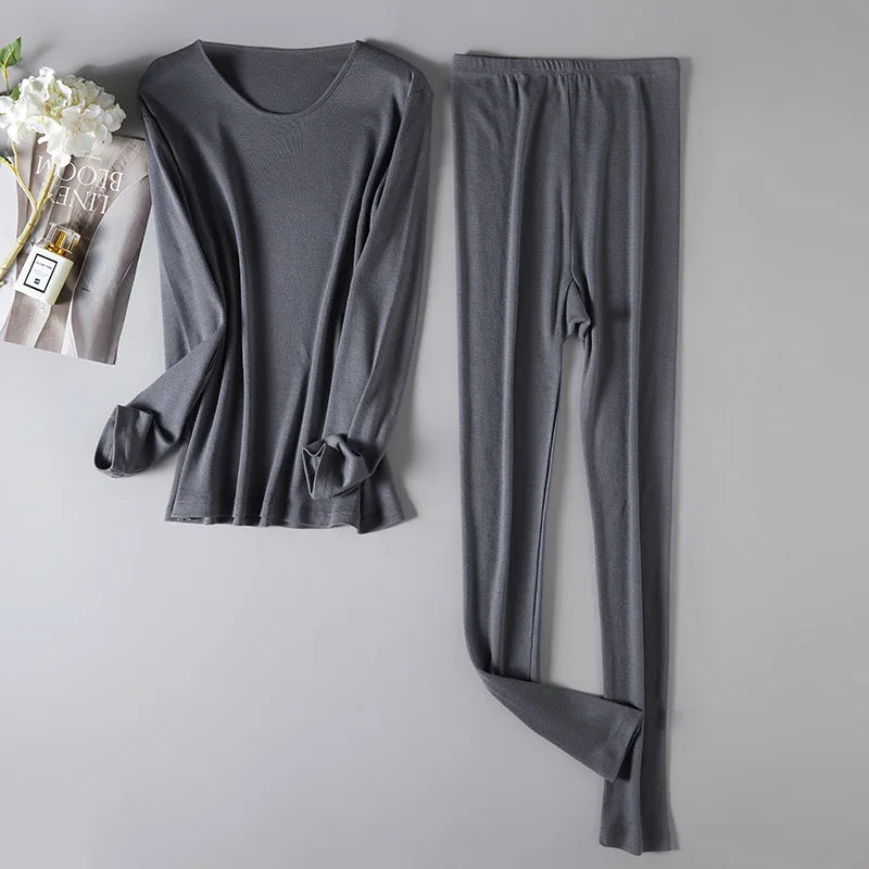 Women's Merino Wool Base Layer Set Top and Bottom Set 100% Wool Thermal Underwear for Womens Tights Long Sleeve 150G