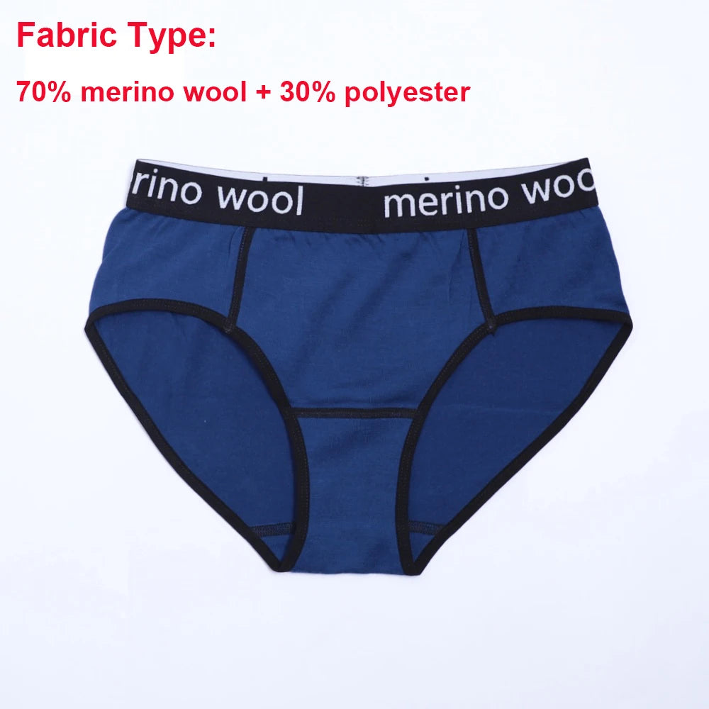 Women's Merino Wool Underwear Bikini Brief 100% Merino Wool Ultralight 180G Sports Panties Soft Wicking Breathable Anti-Odor