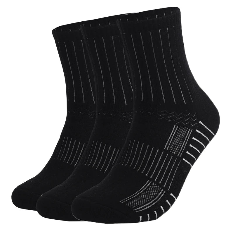 3 Pairs/Set Merino Wool Socks Autumn Winter Professional Sports Socks Merino Wool Skiing Hiking Crew Socks Warm Moisture Wicking