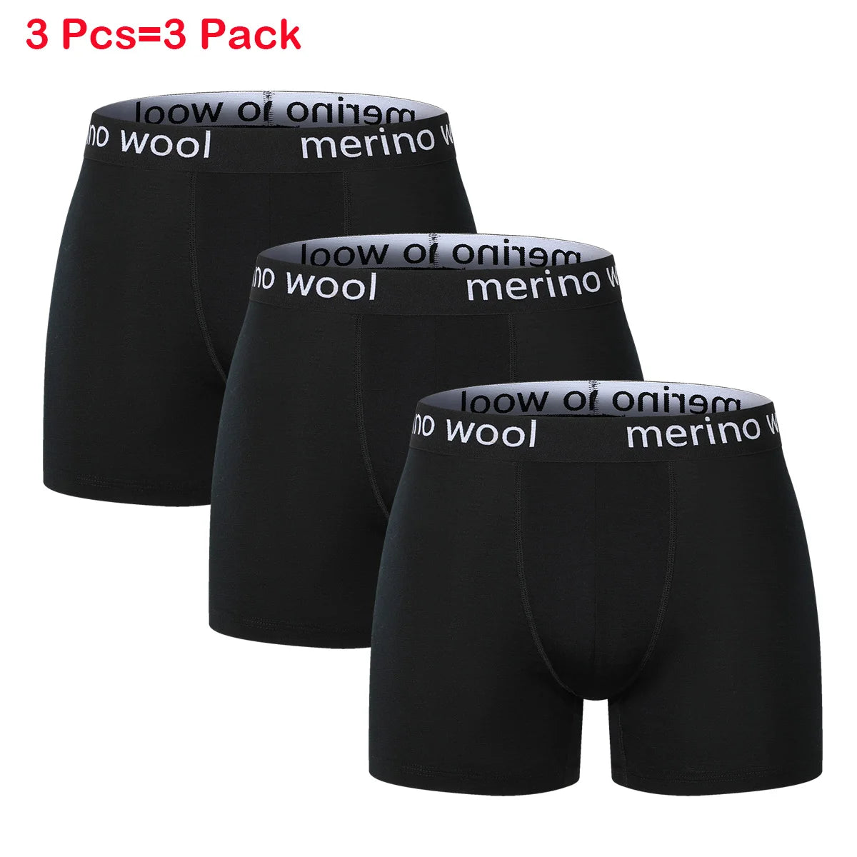 100% Merino Wool Boxer Briefs Mens Merino Wool Underwear Boxer Shorts Everyday Soft Breathable Anti-Odor Sports Fitness Boxers
