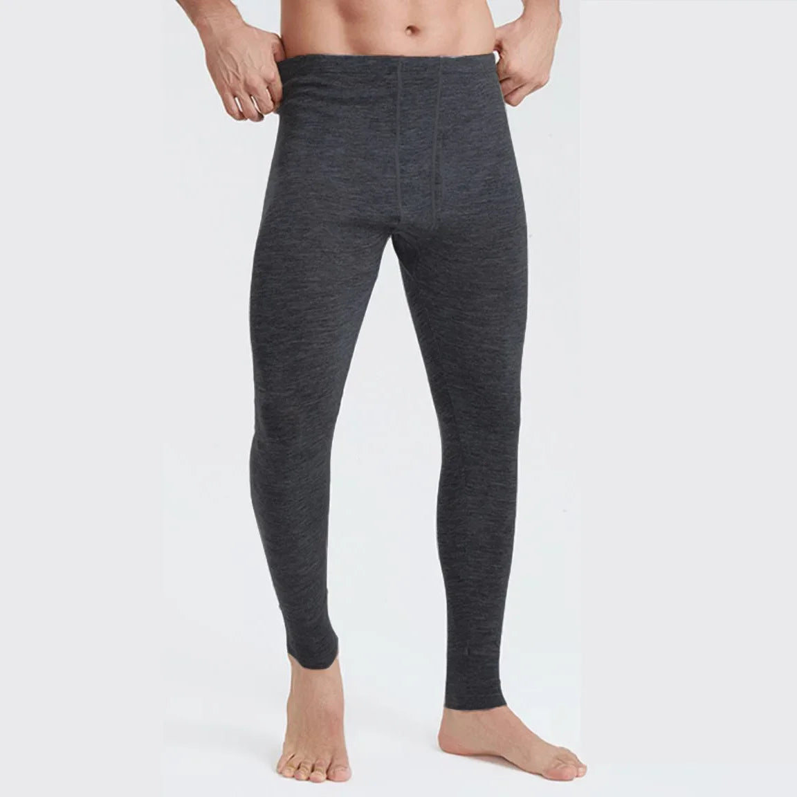 Men's 100% Merino Wool Long Johns Pants Thermal Underwear 200G Merino Wool Base Layer Bottom Warm Breathable Moisture Wicking