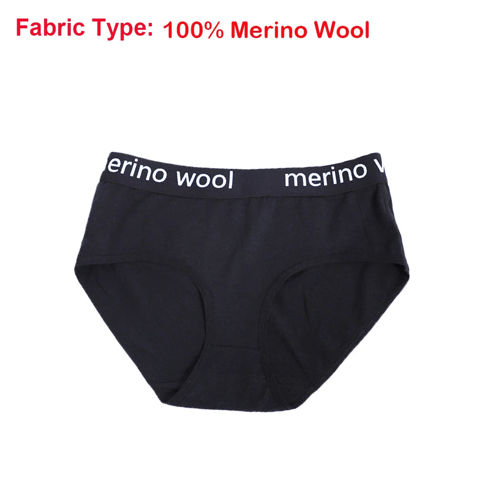 100% Merino Wool Bikini Briefs Womens 150G Merino Wool Underwear Ultralight Sports Panties Soft Wicking Breathable Anti-Odor