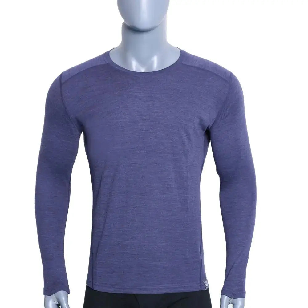 100% Merino Wool Base Layer Men Merino Wool Thermal Underwear Top Mens Crew Shirts Long Sleeve Shirt Everyday Baselayer 250G