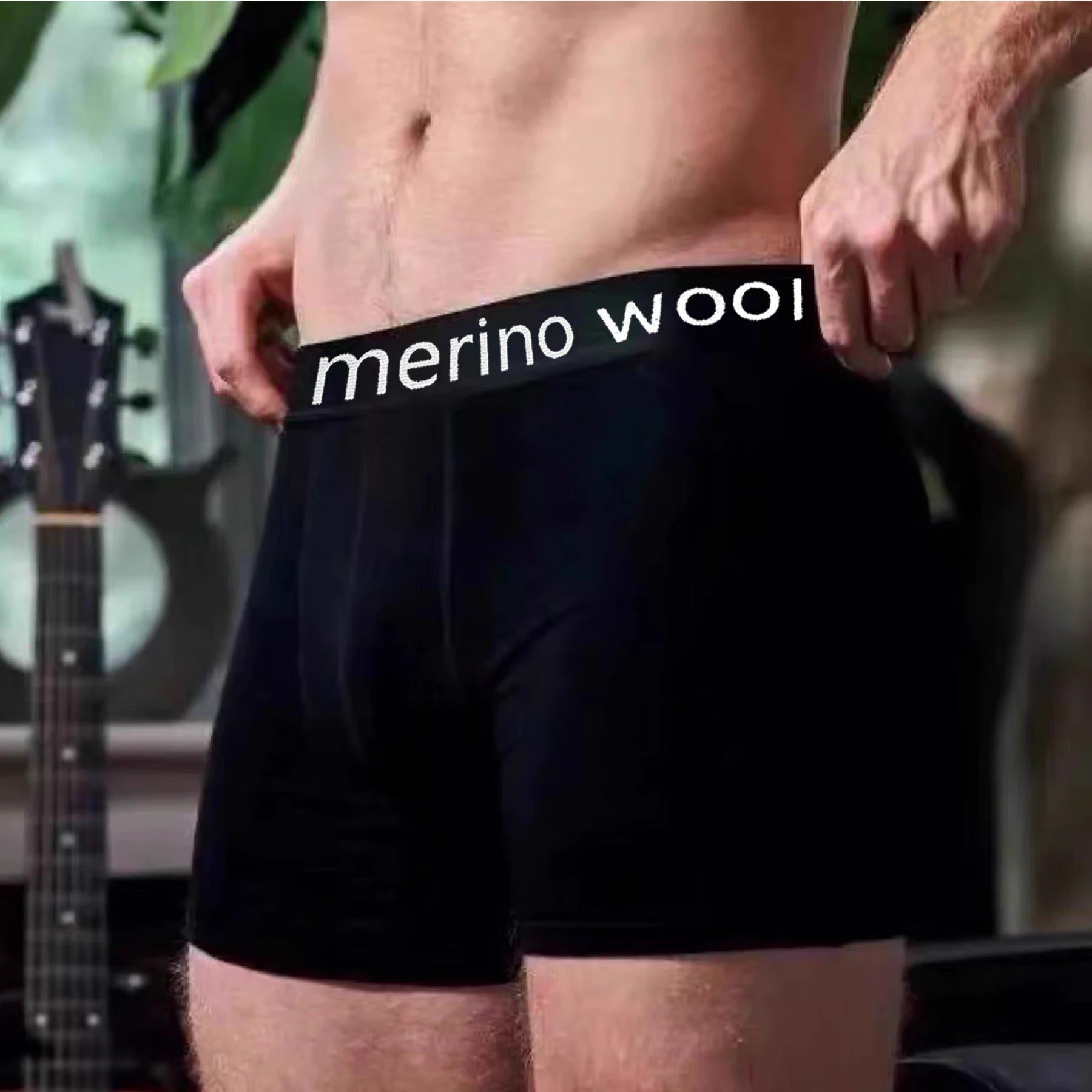 New Merino Wool Boxer Briefs Men 83% Merino Wool Underwear Boy Shorts Everyday Soft Breathable Moisture Wicking Anti-Odor