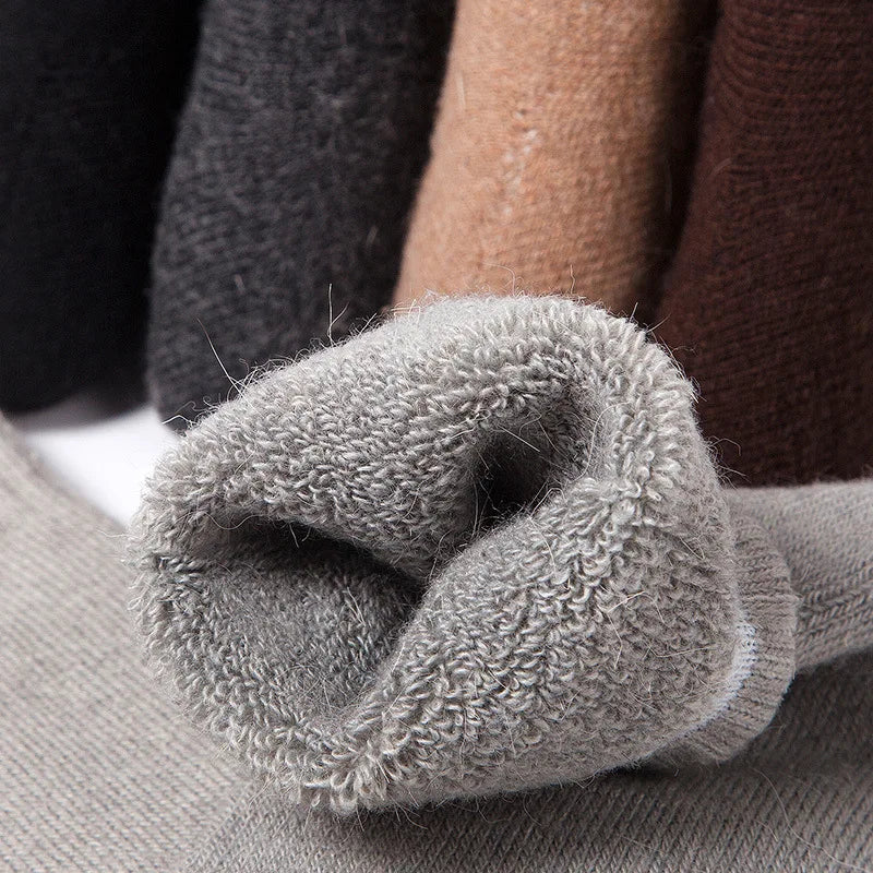 3 Pairs Unisex Wool Socks Hiking Thermal Socks Men Women Thick Warm Harajuku Socks Winter Ski Socks Sports Outdoor Breathable