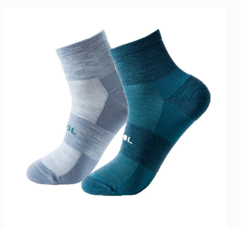 75% Merino Wool Socks for Men Women Merino Wool Blend Thin Running Socks Anti-blister Cushion Hiking Socks Cycling Tennis Socks
