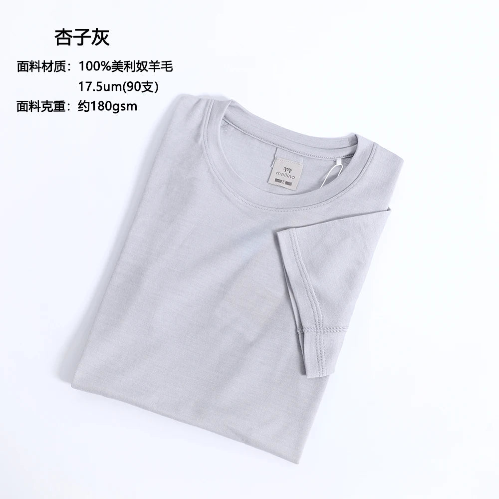 100% Merino Wool T Shirt Womens Merino Short Sleeve Slim Fit Base Layer Tee Hiking Yoga Running Breathable Wicking Quick Drying