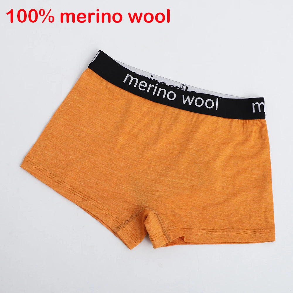 Women's 100% Merino Wool Boxershorts Wool Underwear Boy Shorts Everyday Weight Breathable Anti-Odor Yoga Fitness Sweatpants