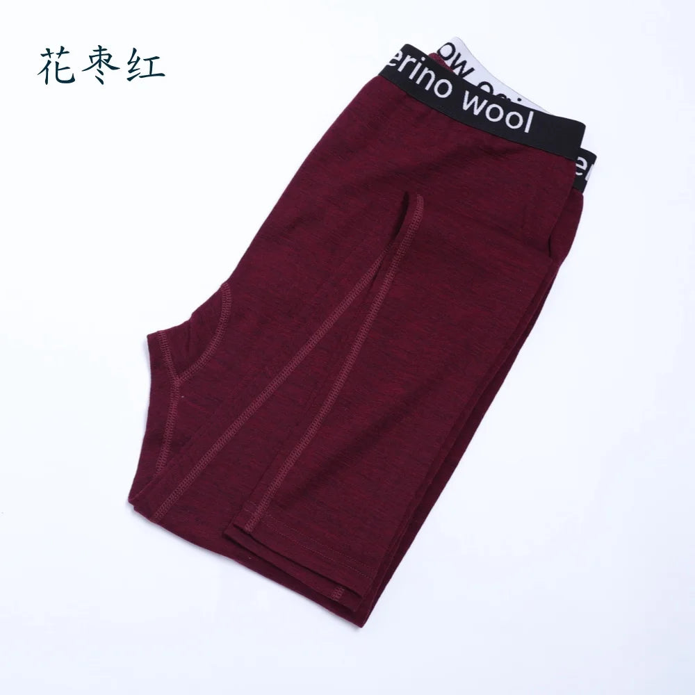 100% Merino Wool Womens Base Layer Thermal Pants Merino Wool Leggings Women Long Johns Breathable Thermal Underwear Bottoms