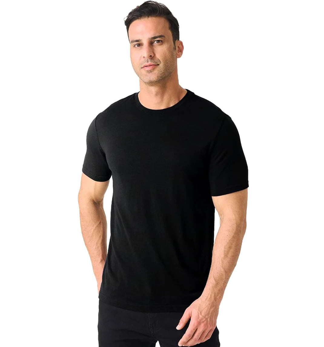 16.5Micro Men's 100% Merino Wool T Shirt Soft Base Layer Short Sleeve Shirts Quick Dry Wicking Breathable Anti-Odor Asian Size