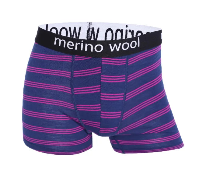 100% Merino Wool Boxer Briefs Men Merino Wool Underwear Boxer Shorts Everyday Soft Breathable Anti-Odor Sports Fitness Boxers
