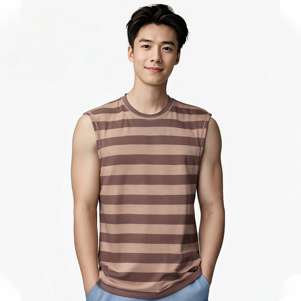 Merino Wool Tank Top Men Active Merino Wool Undershirt Moisture Wicking Breathable Anti-Odor Lightweight Base Layer Tops