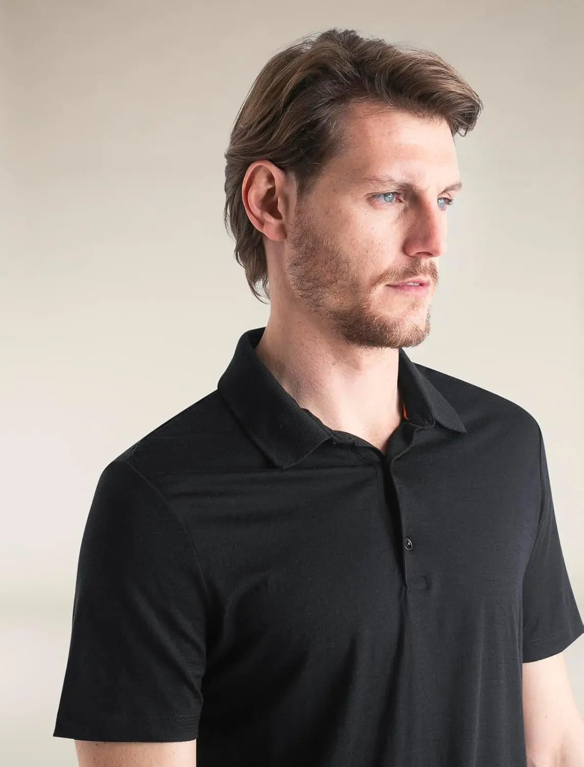 Men's 100% Merino Wool Polo Shirts Short Sleeve Men Merino Wool T Shirt Breathable Moisture Wicking Odor Resistant