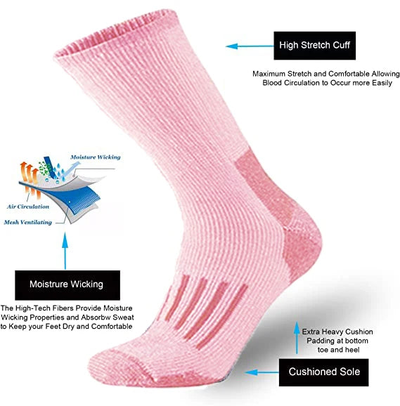 80% Merino Wool Socks Boot Women Hiking Socks Merino Wool Thicken Warmest Winter Skiing Cycling Thermal Socks Breathable Soft