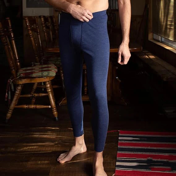 Men's 100% Merino Wool Base Layer Bottom Pants Merino Wool Thermal Underwear Long Johns Midweight Winter Leggings Merino Pants