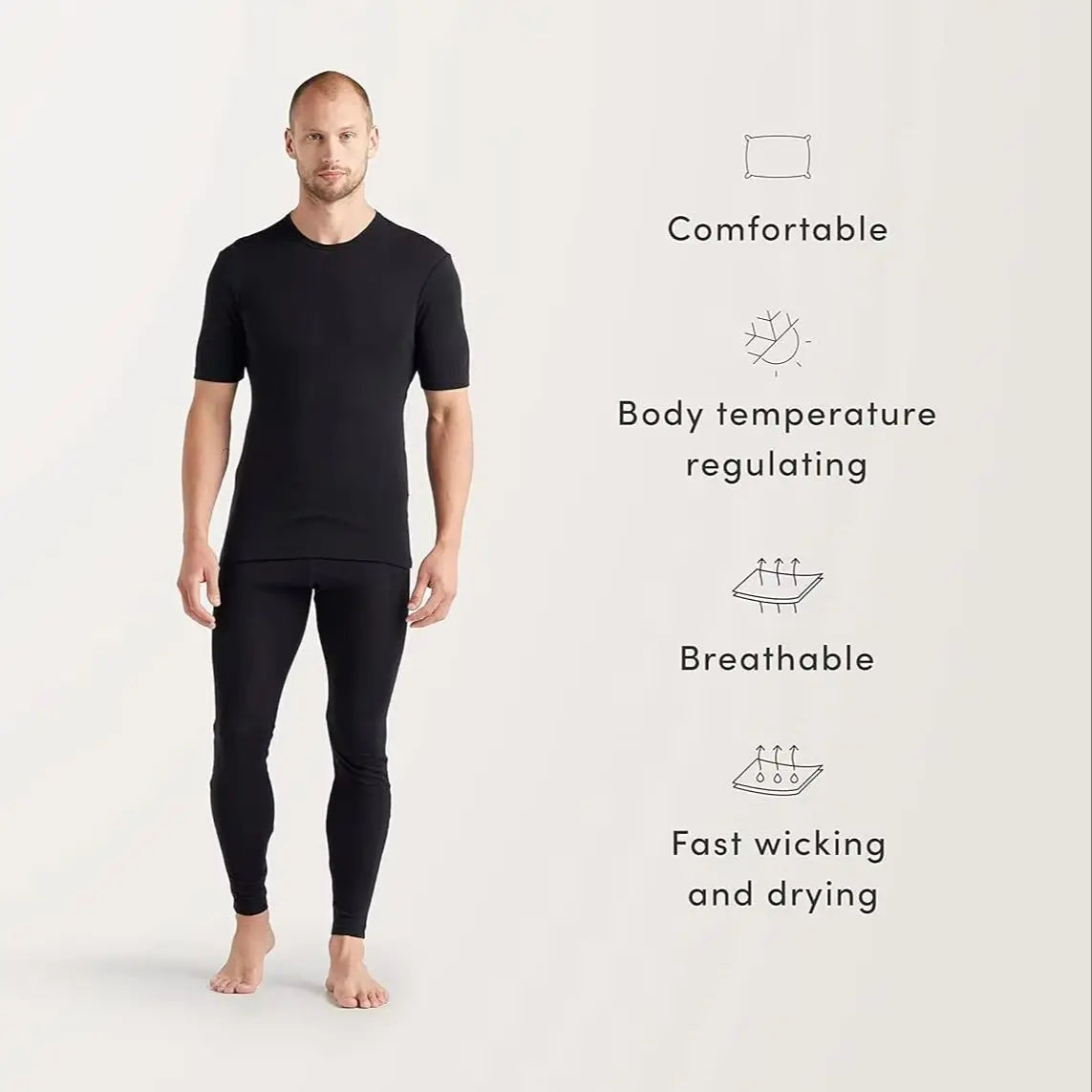 Men's 100% Merino Wool Polo Shirts Short Sleeve Men Merino Wool T Shirt Breathable Moisture Wicking Odor Resistant