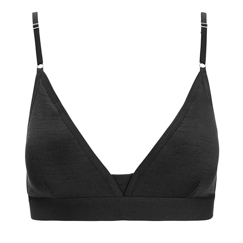 100% Merino Wool Bras for Women Merino Wool Tank Top Women Sports Bra Support Crop Top for Yoga Gym Workout Fitness Breathable