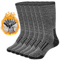 3 Pairs 80% Merino Wool Skiing Socks for Men Women Winter Warm Thermal Hiking Boot Cushion Crew Socks