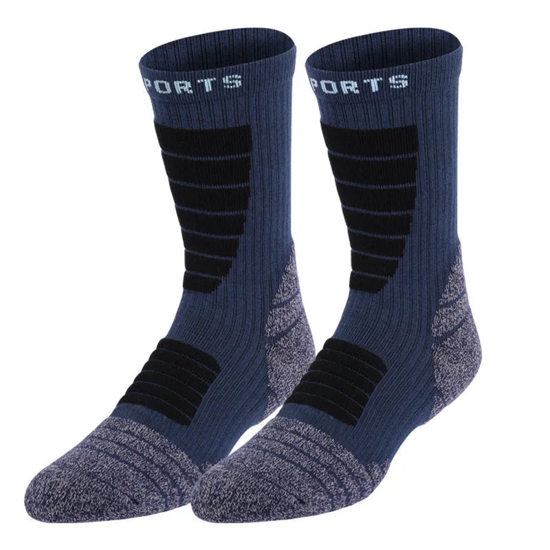 4 Pairs Merino Wool Socks 3A Antibacterial Basketball Socks Compression Support Breathable Thick Cushion Hiking Socks