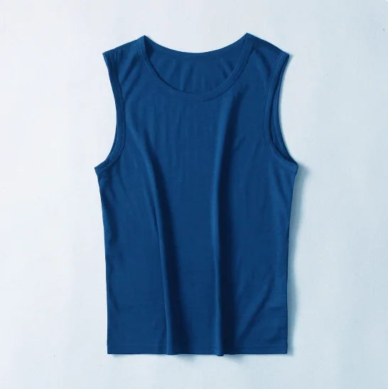 Men's Merino Wool Tank Top 100% Merino Wool Men Tank Top Sleeveless Shirt Base Layer Wicking Breathable Anti-Odor Asian Size