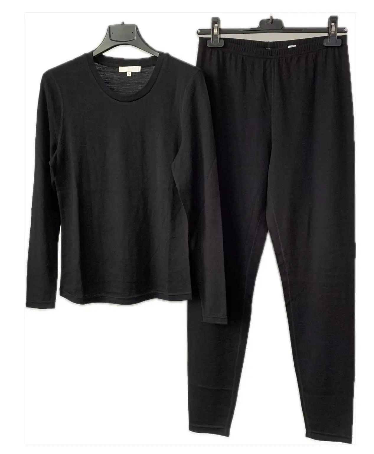 100% Merino Wool Base Layer Sets Womens 180G Lightweight Merino Wool Thermal Underwear Set Long John Shirt Bottom Pants for Ski