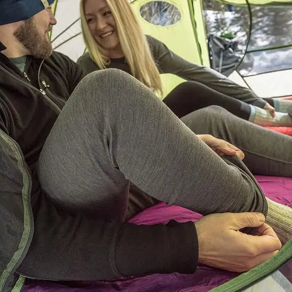 Men’s 100% Merino Wool Bottoms Midweight Base Layer Pants Merino Wool Thermal Underwear Long Johns Mens Merino Wool First Layer