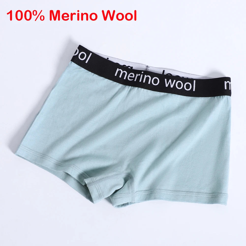 Women's 100% Merino Wool Boxershorts Wool Underwear Boy Shorts Everyday Weight Breathable Anti-Odor Yoga Fitness Sweatpants