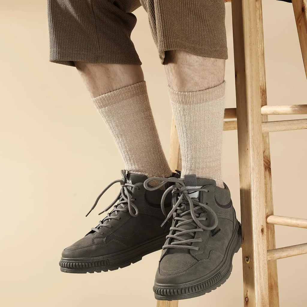 4 Pairs 80% Merino Wool Socks for Men Women Winter Thick Warm Merino Wool Hiking Socks Thermal Breathable Boot Skiing Socks