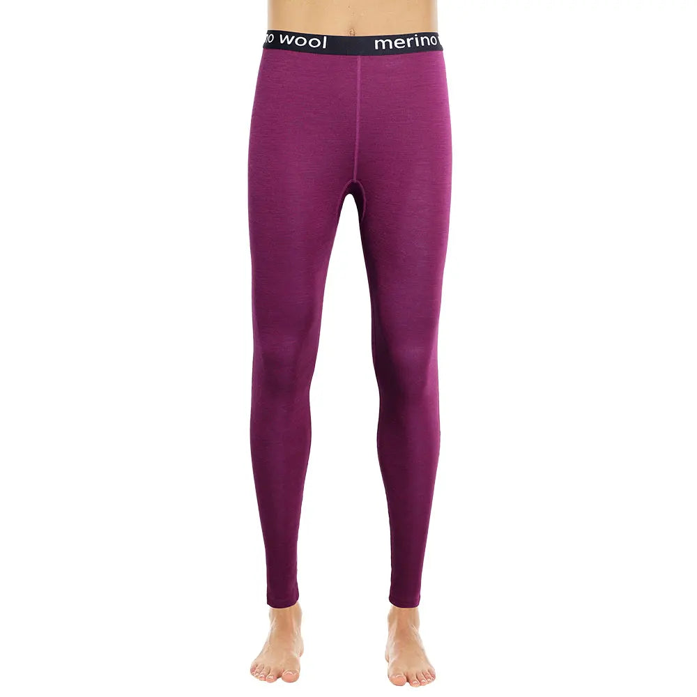100% Merino Wool Womens Base Layer Thermal Pants Merino Wool Leggings Women Long Johns Breathable Thermal Underwear Bottoms