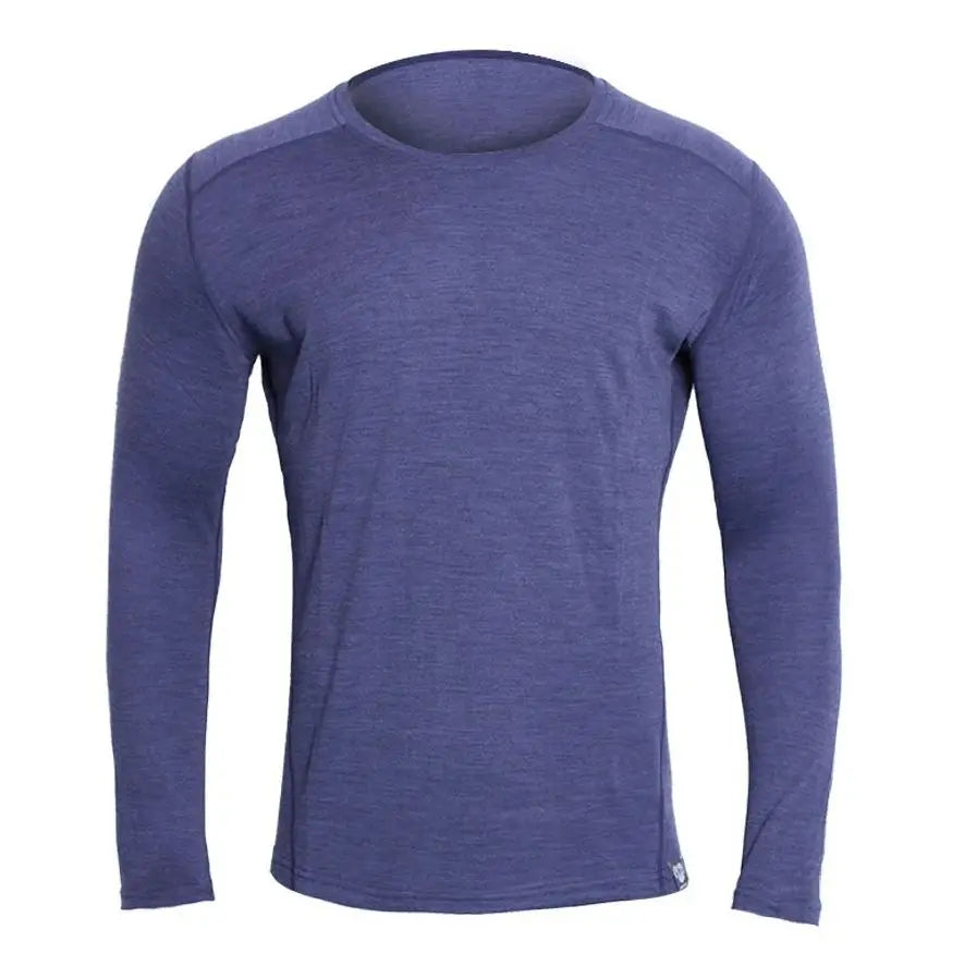 100% Merino Wool Base Layer Men Merino Wool Thermal Underwear Top Mens Crew Shirts Long Sleeve Shirt Everyday Baselayer 250G