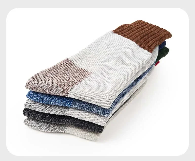 Men's Merino Wool Outdoor Hiking Socks Crew Socks Winter Thick Thermal Boot Socks Moisture Wicking Breathable Euro Size 41-46