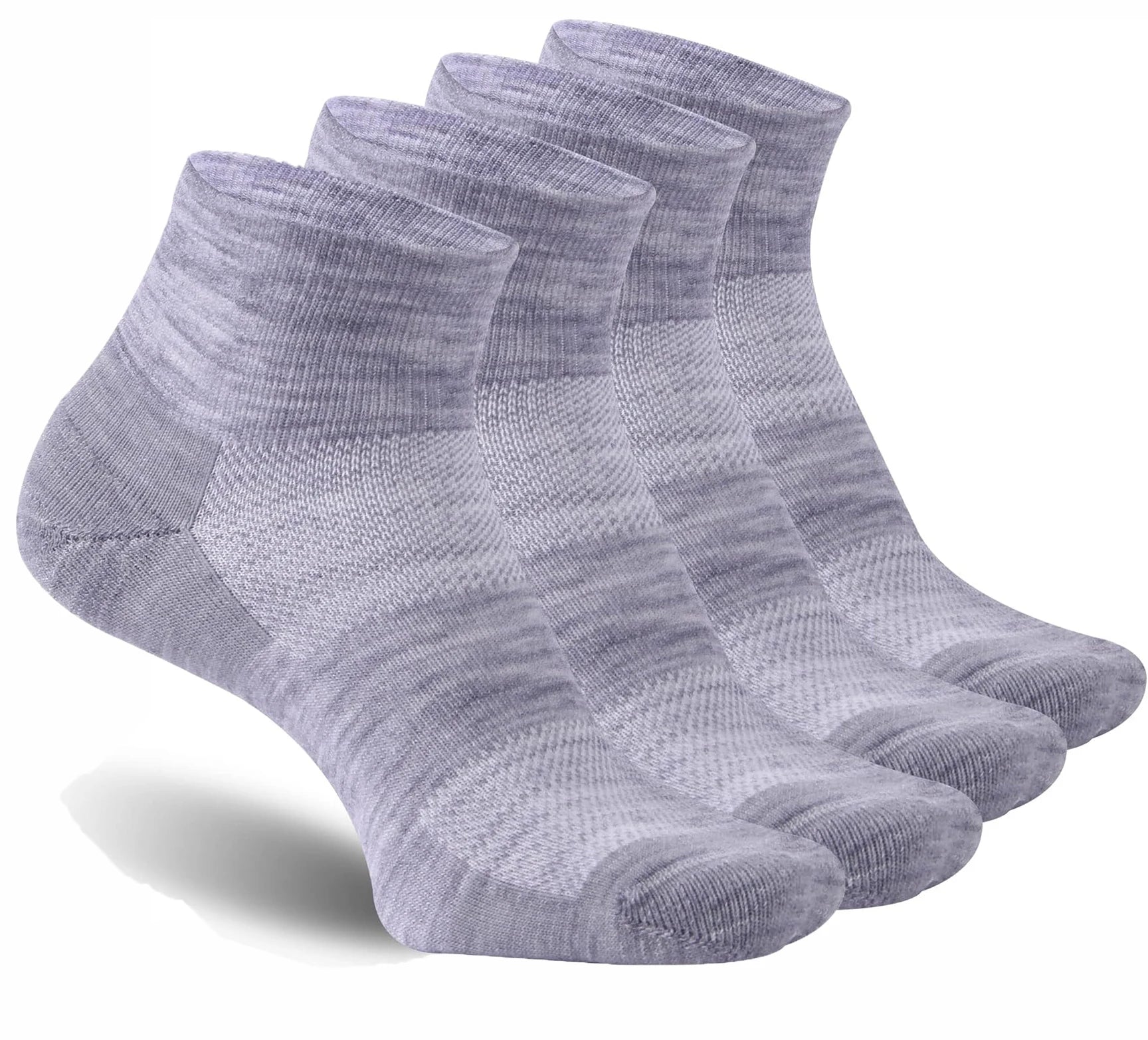 90% Merino Wool Socks for Men Women Soft Merino Wool Thin Ankle Socks for Athletic Running Hiking Cycling 4 Pairs