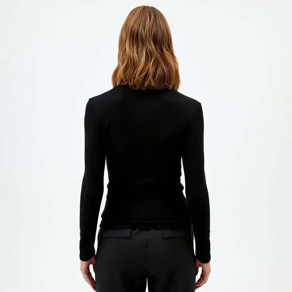 Women's Merino Wool Shirts Thin 55% Merino Wool Base Layer Top Merino Long Sleeve Shirt Anti-Odor Breathable 170G Euro Size