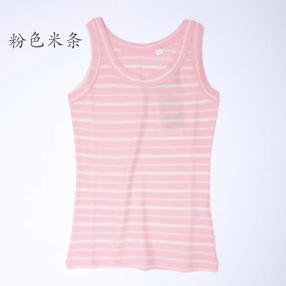 100% Merino Wool Tank Top Women Merino Base Layer Sleeveless Tops Running Hiking Tank Tops Light Wicking Breathable Anti-Odor