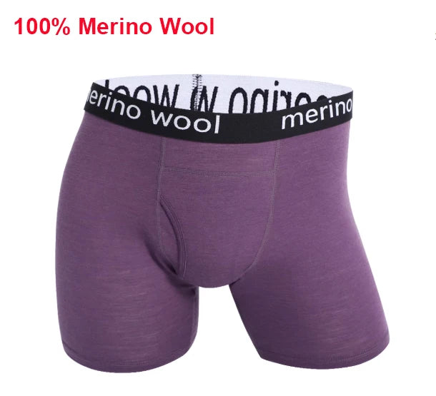 1/3 Pcs 100% Merino Wool Underwear Boxer Briefs Mens Merino Wool Man Boxers Soft Comfy Breathable Moisture Wicking USA Size