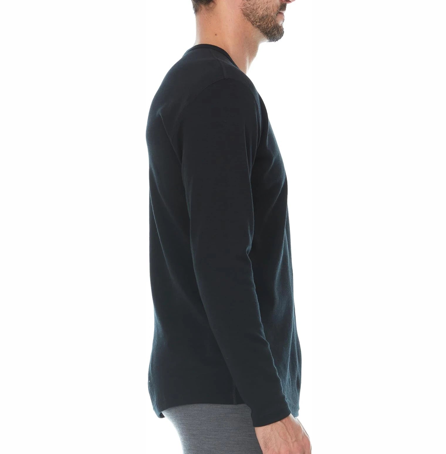 100% Merino Wool Men's Long Sleeve Crew Shirt Thermal Underwear Base Layer Men Merino Wool Shirts Wicking Breathable Anti-Odor