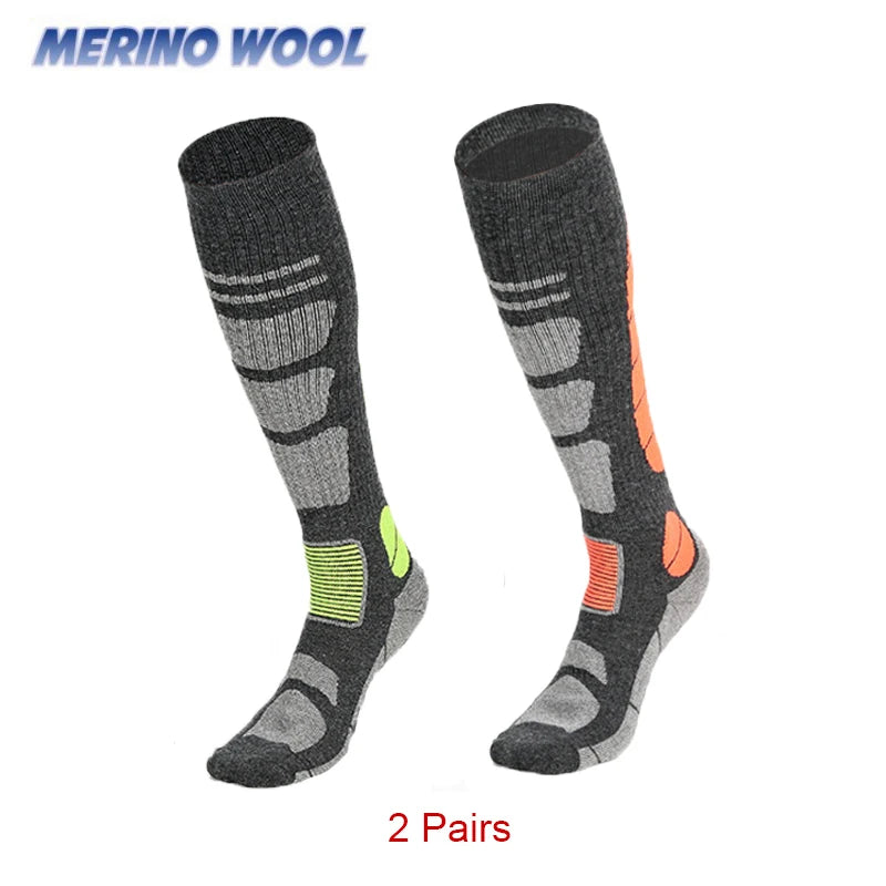 Unisex Ski Socks Merino Wool Socks Warm Compression Long Sock For Men Women Knee High Winter Hiking Snowboarding Sports Socks