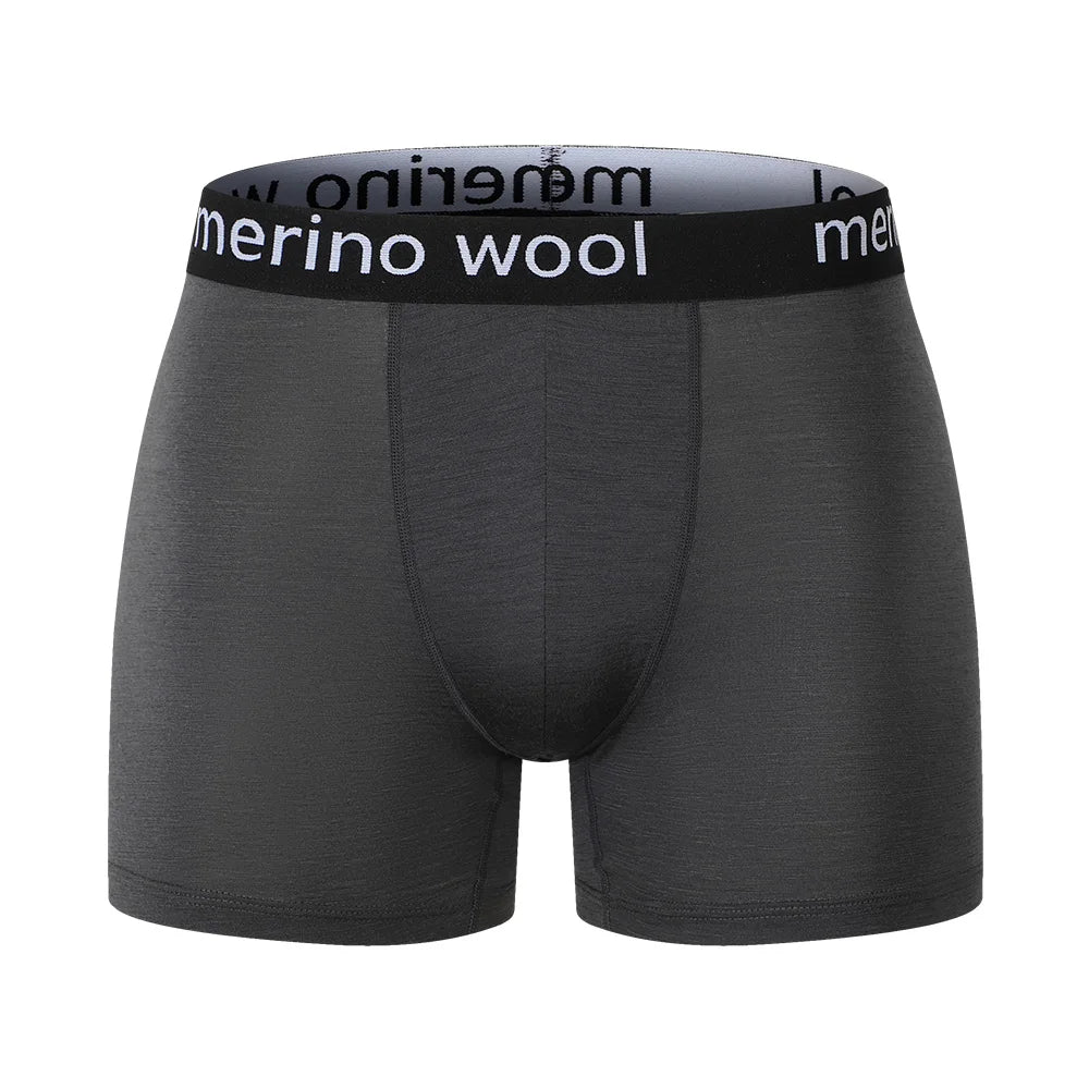 Merino Wool Mens Underwear Boxer Briefs 87% Merino Wool Blend Boxershorts Men Soft Breathable Moisture Wicking Sports Underpants