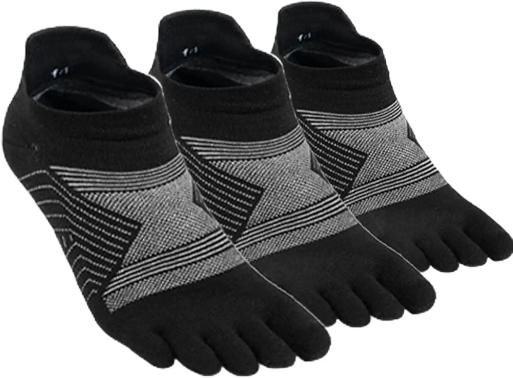 Merino Wool Five Toe Socks Mens Womens Merino Wool Sports Ankle Socks Moisture Wicking Athletic Running Finger Socks 3 Pairs