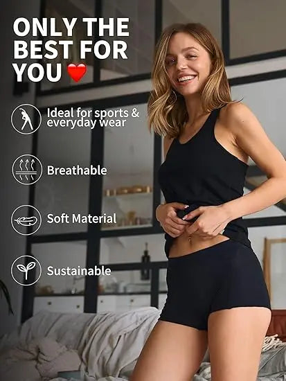 Women's Merino Wool Underwear Boxer Briefs Yoga Sweatpants Fitness Panties Wicking Quick Dry Breathable Wool Underpants